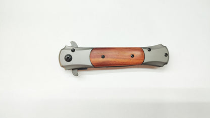 NDR Knives Wooden and Metal Handle Pocket Knife - 22 cm