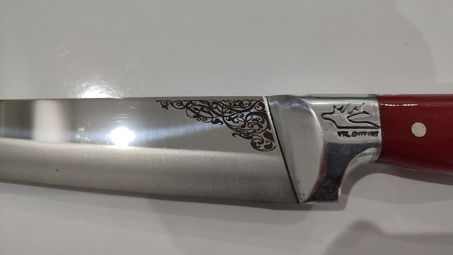 NDR Knives Alüminyum Önlüklü Renkli Pleksiglas Saplı Kasap Bıçağı - Mutfak Bıçağı - Et Bıçağı
