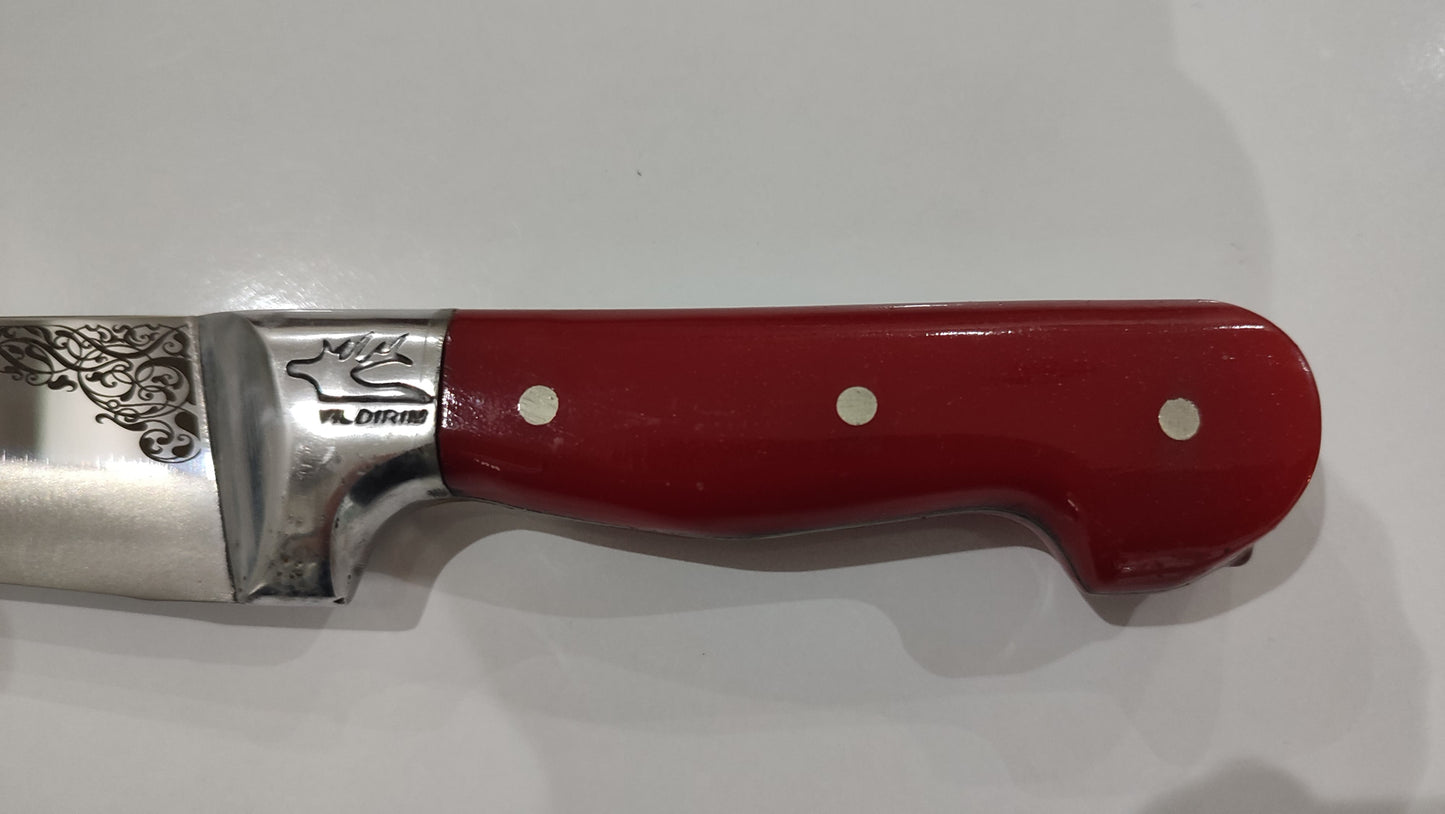 NDR Knives Alüminyum Önlüklü Renkli Pleksiglas Saplı Kasap Bıçağı - Mutfak Bıçağı - Et Bıçağı